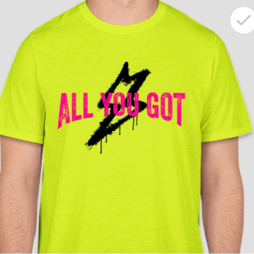 Neon Green Graphic T-Shirt RUNNIFEINS “ALL YOU GOT”